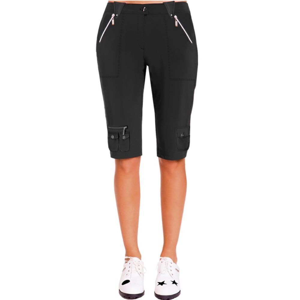 EXCELLENT CONDITION WOMEN’S SIZE 2 JAMIE SADOCK BLACK BERMUDA 13” GOLF SHORTS
